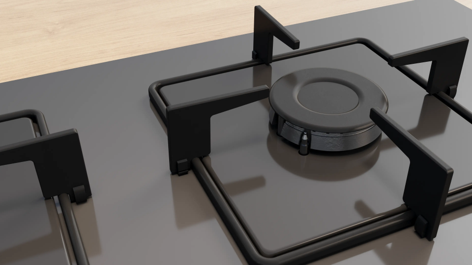 Bosch POP6C9P3OO Gazlı Ocak 60 cm Sert cam, Antrasit gri