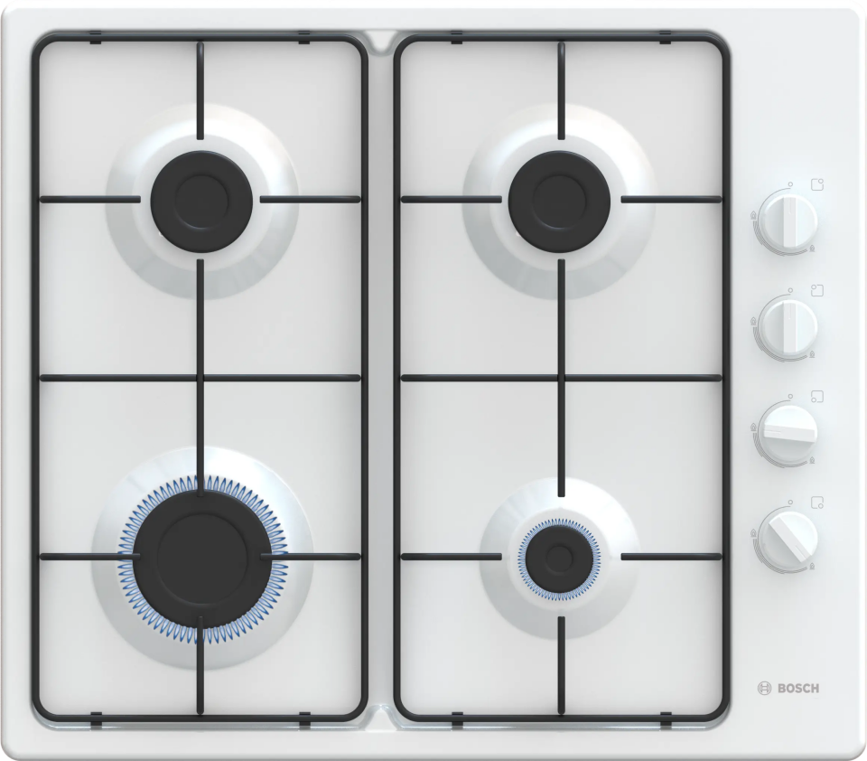 Bosch PBP6C2K80O Gazlı Ocak 60 cm Emaye, Beyaz