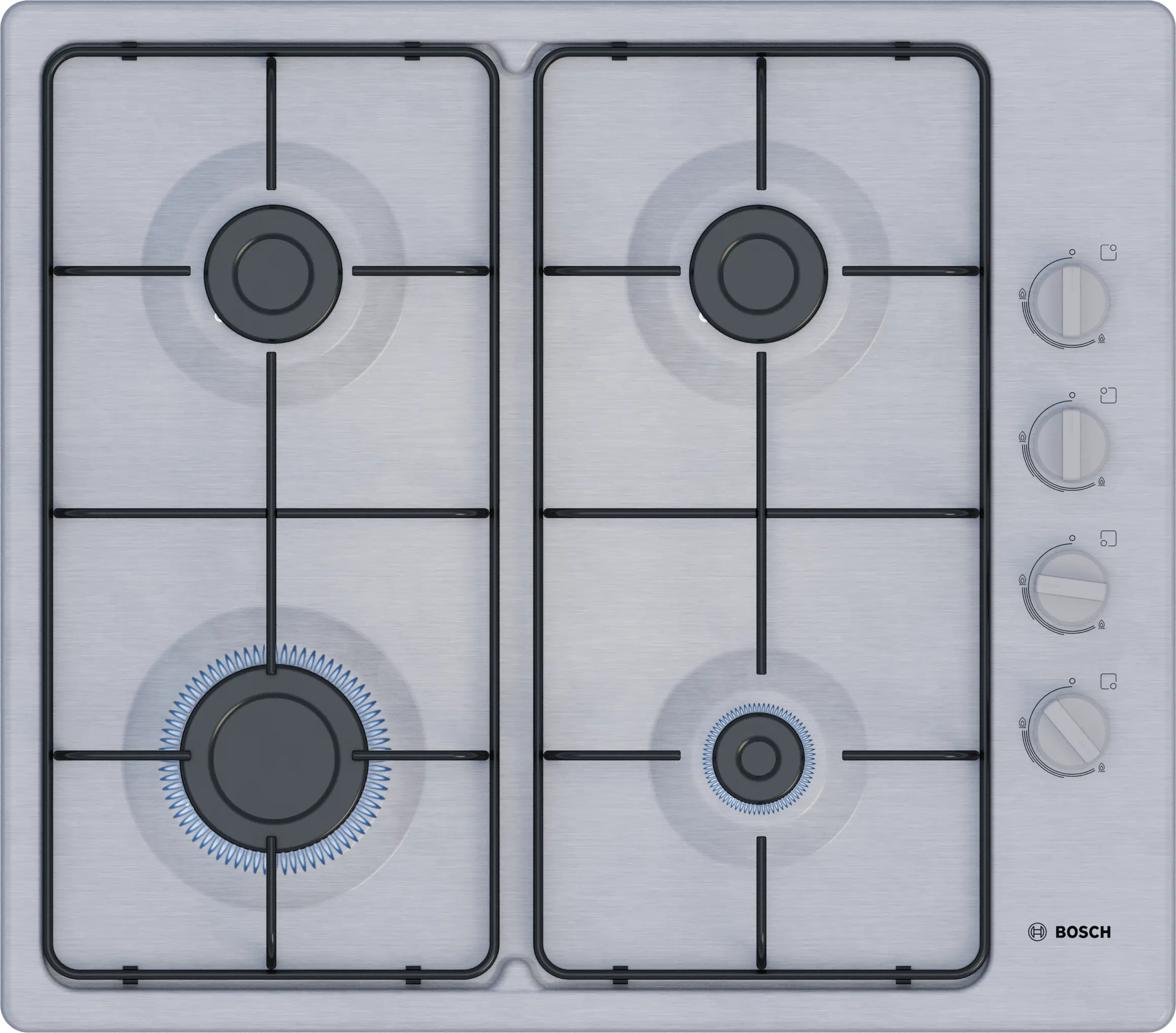 Bosch PBP6C5K80O Gazlı Ocak 60 cm Paslanmaz çelik