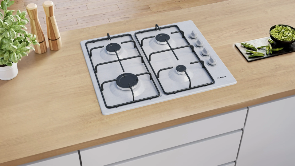 Bosch PBP6C5K80O Gazlı Ocak 60 cm Paslanmaz çelik