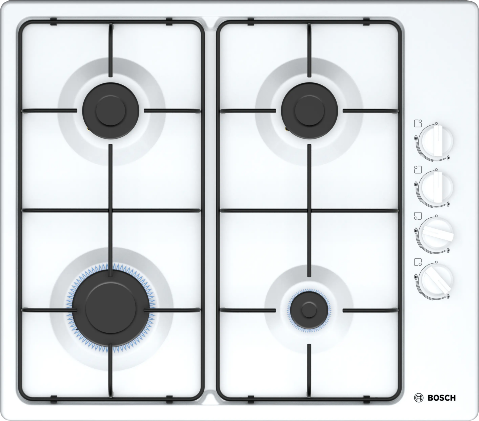 Bosch PBP6C2B80O Gazlı Ocak 60 cm Emaye, Beyaz