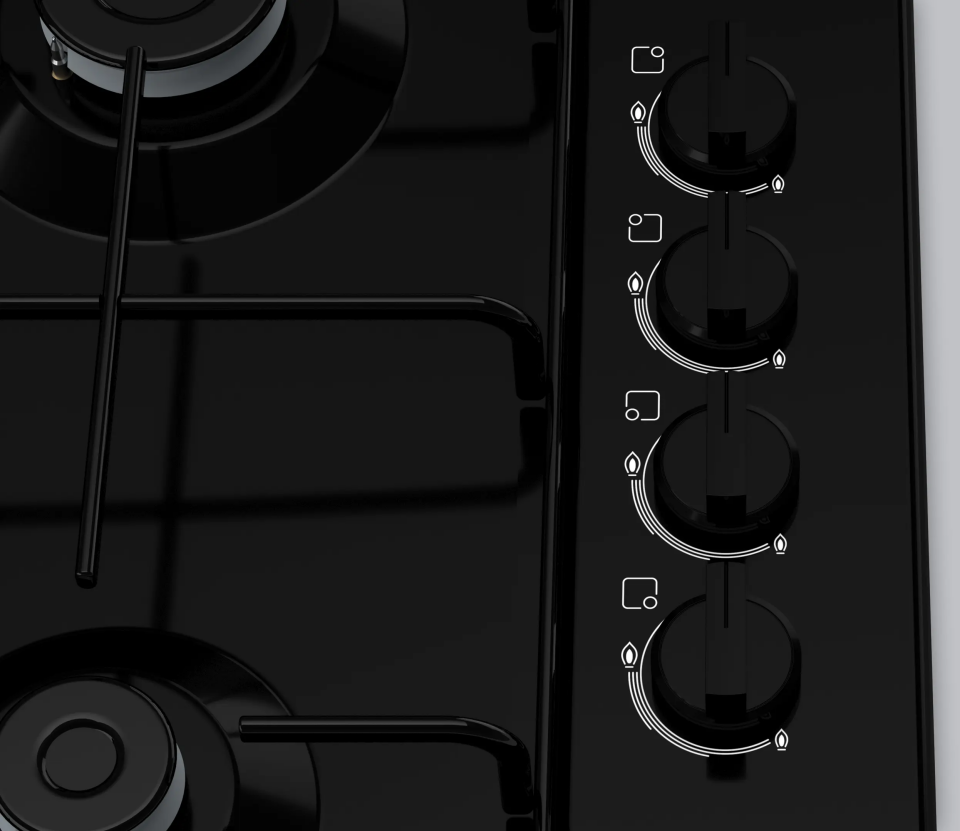 Bosch PBP6C6B82O Gazlı Ocak 60 cm Emaye, Siyah