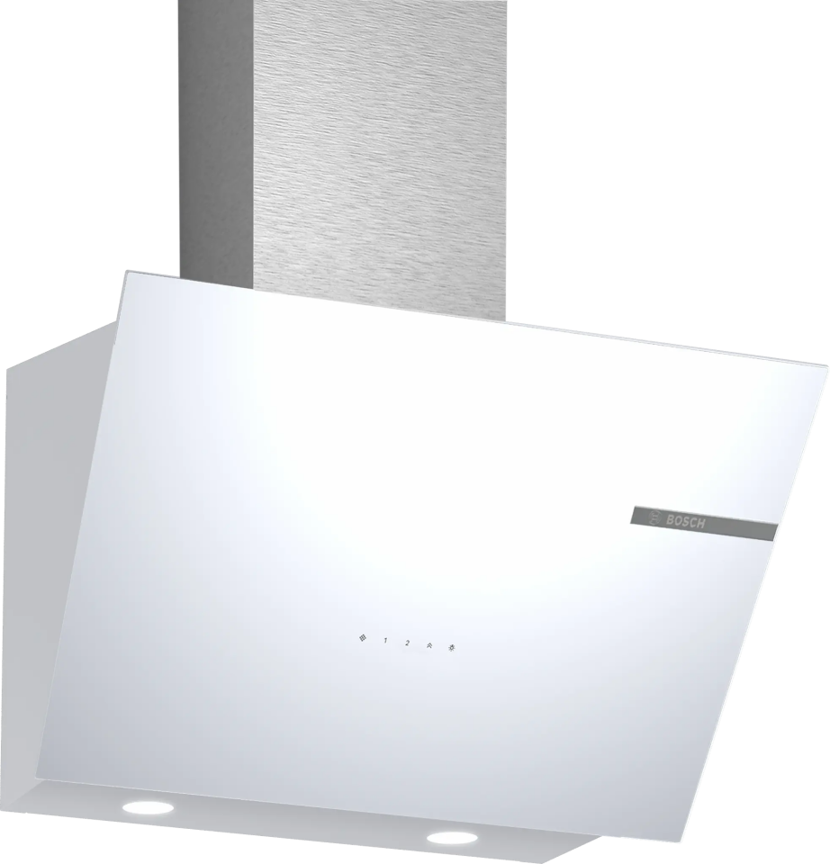 Bosch DWK66PJ20T Duvar Tipi Davlumbaz 60 cm Beyaz Cam Yüzey, Beyaz