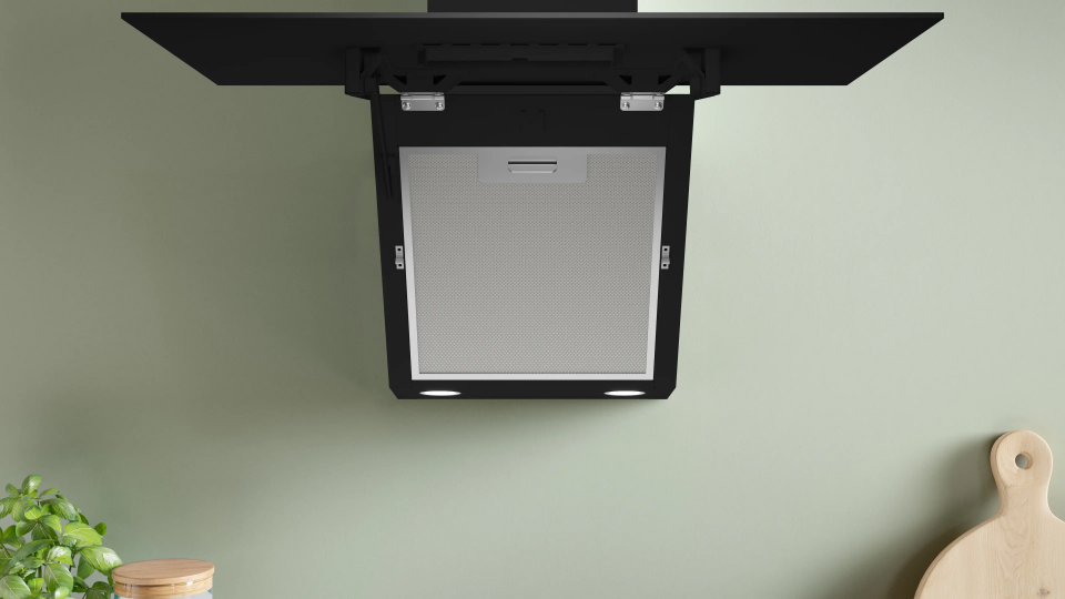 Bosch DWK64PJ60T Duvar Tipi Davlumbaz 60 cm Siyah Cam, Siyah