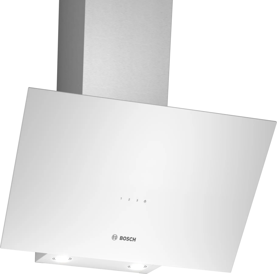 Bosch DWK64PJ20T Duvar Tipi Davlumbaz 60 cm Beyaz Cam Yüzey, Beyaz