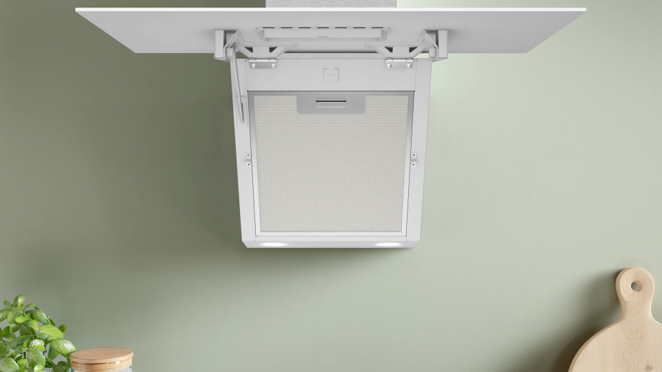 Bosch DWK64PJ20T Duvar Tipi Davlumbaz 60 cm Beyaz Cam Yüzey, Beyaz