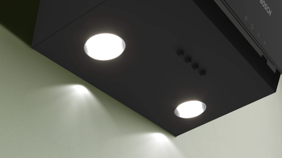 Bosch DWK63PJ60T Duvar Tipi Davlumbaz 60 cm Siyah Cam, Siyah